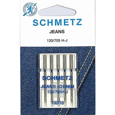 Иглы для джинсы №100 Schmetz 130/705H-J 5 шт