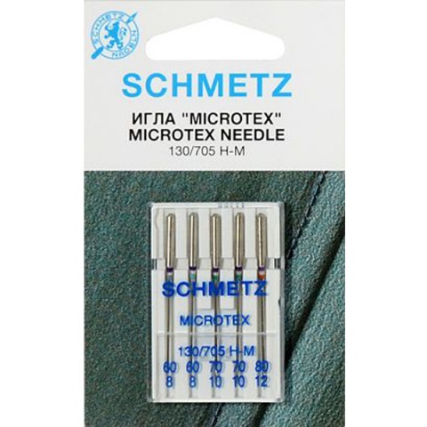 Иглы для микротекстиля №60-80 Schmetz 130/705 H-M 5 шт