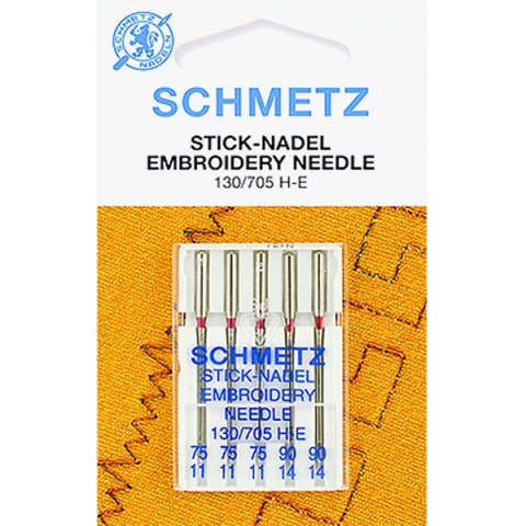 Иглы для вышивки №75-90 Schmetz 130/705H-E 5 шт